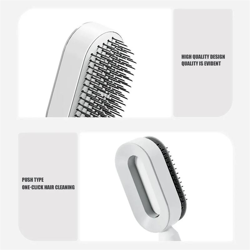 Massage Comb Hair Brush Air Cushion One-Key Self Cleaning Hair Comb Professional Detangling Scalp Air Bag Comb For Hair Accessories