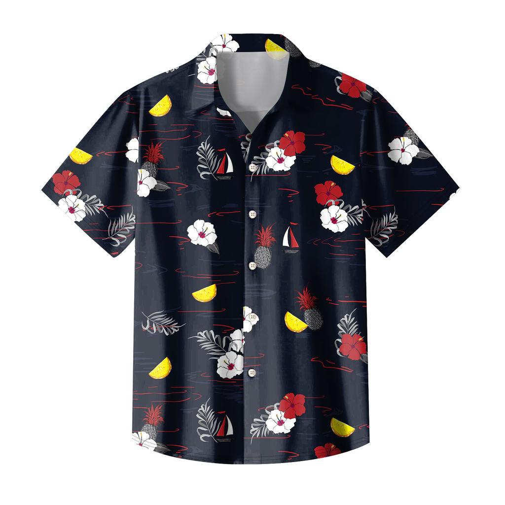Hawaiian Shirt For Men, Men's Vintage Button Down Bowling Shirts Short Sleeve Summer Beach Shirt
