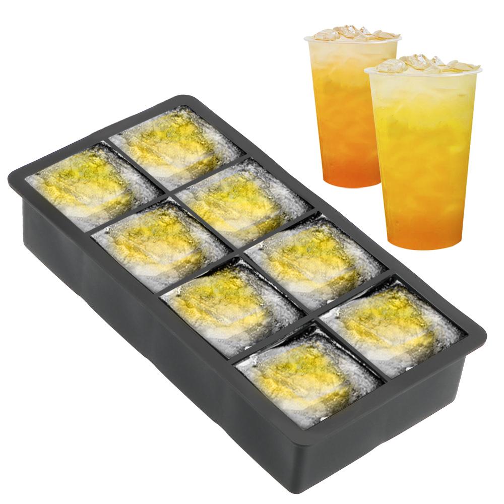 Форма для льда на 4/8 ячеек, силиконовая форма для кубиков льда, для мороженого, конфет, торта, пудинга, шоколада, кухонные инструменты своими руками, квадратная форма для больших кубиков льда