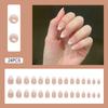 French Almond False Nails White Gradient 30 Pieces Press On Nails for Weddings Parties