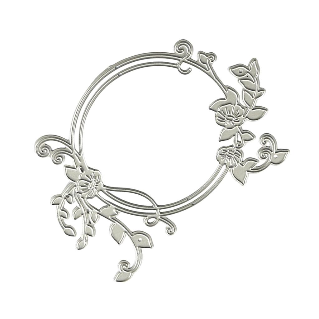 Высечка «Цветочный венок» для скрапбукинга, изготовления открыток, фотоальбомов, декоративного тиснения бумаги. Вырубные ножи из углеродистой стали.