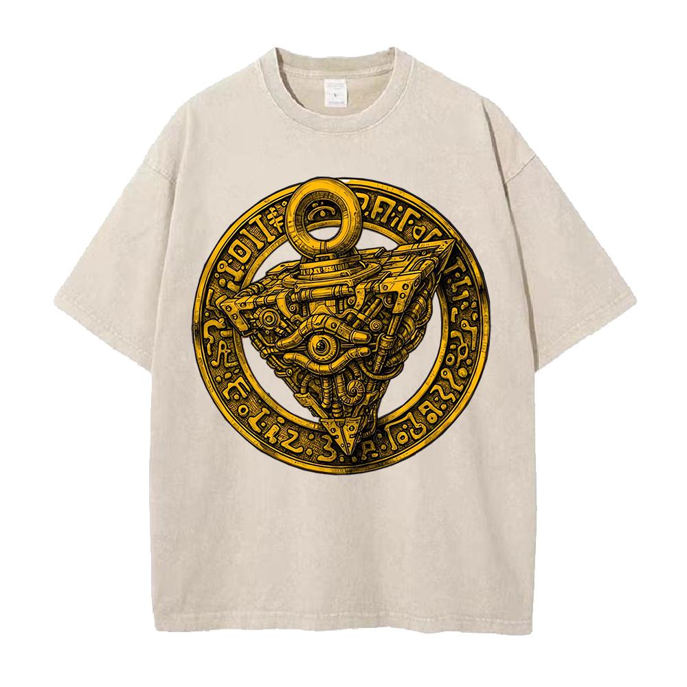 Gothic Yk YuGiOh Graphic Tshirt Anime Washed Oversized T Shirt Mens Clothing Summer High Quality Pure Cotton Tees Tops