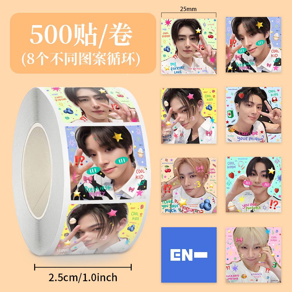 Наклейки Skzoo Idol Roll 500 шт. Клейкие этикетки для DIY Журнала Скрапбукинга Чехла Телефона Декора Polaroid Фанатов