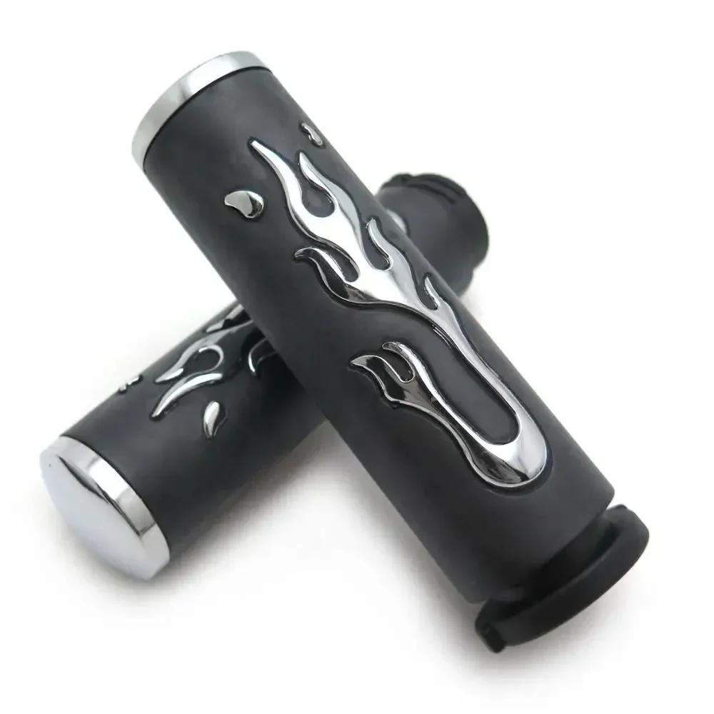 Flame Angry Fire Handlebar Grips for Harley Davidson Suzuki 1" 25mm Throttle Motorcycle Parts