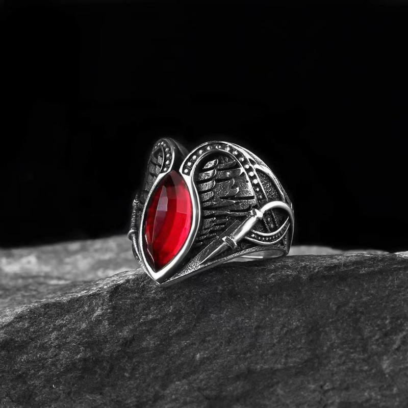 Европейские и американские мужские кольца. Персонализированные мужские модные и властные кольца в стиле ретро-панк, подходящие для вечеринок и встреч.