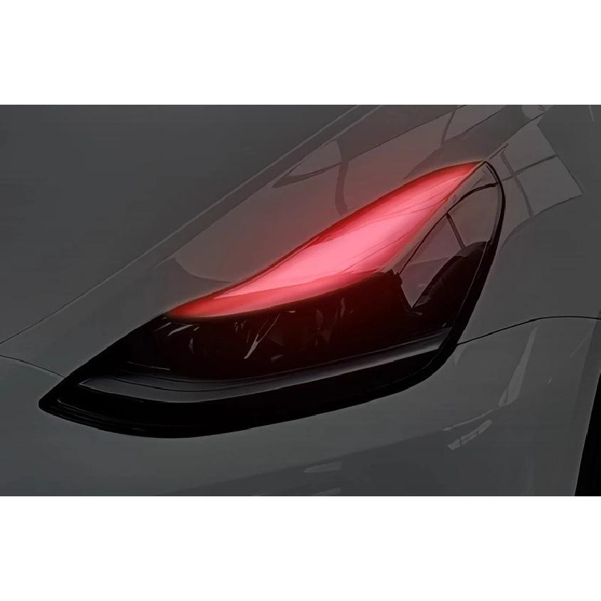For Tesla Model3/Y Car Headlight Color-changing Film Daytime Running Lights Light Color-changing Film Car Sticker Modification
