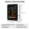 6 In 1 Multifunctional Air Quality Monitor Household Formaldehyde TVOC HCHO PM2.5 CO Air Quality Tester Carbon Dioxide Detector