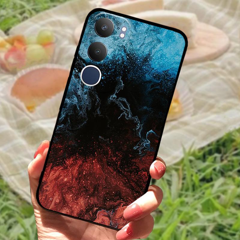 Чехол для Vivo Y19s V2419 Новая Модная Расцветка Крашеный Силиконовый Чехол для Телефона Для VIVO Y19S 4G Ударопрочный Защитный Чехол Бампер