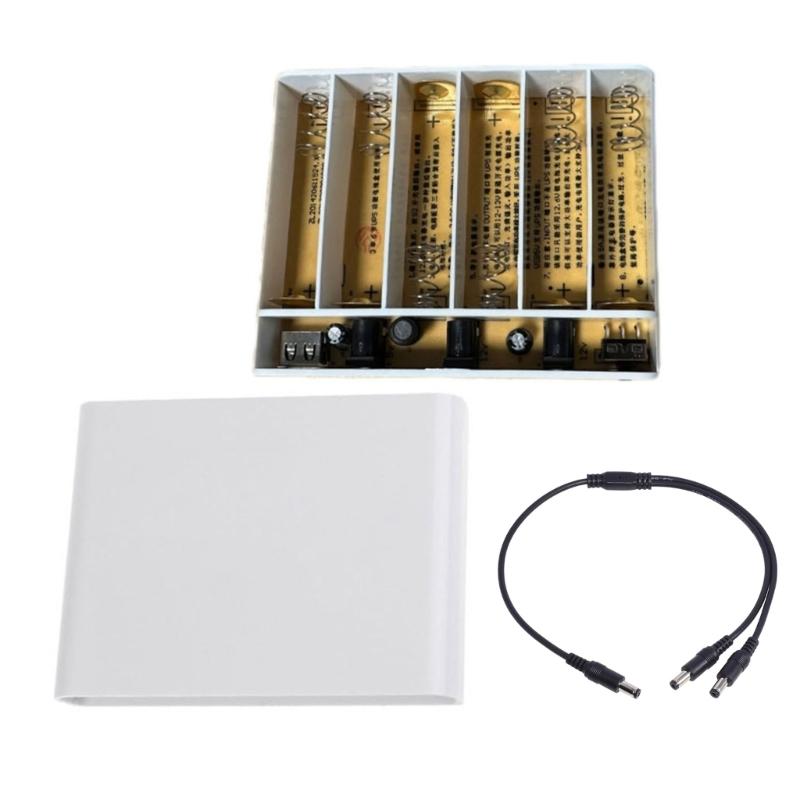 USB 5В 9В 12В Выход 6x 18650 Аккумулятор ИБП Power Bank Бокс для Планшетов Камер Видеонаблюдения Светодиодных Динамиков Роутеров Мобильного Телефона