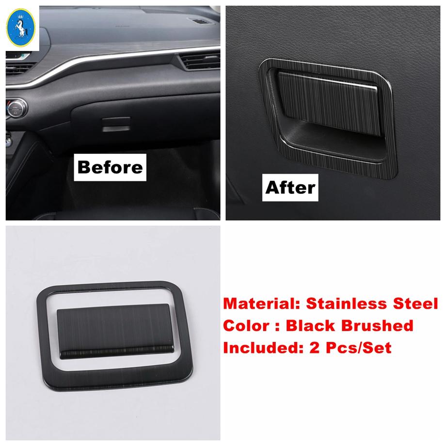 Black Brushed Glass Lift / Dashboard Air AC / Glove Storage Box Decor Accessories Cover TrimFor Nissan Teana Altima -