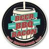 Металлический Плакат Круглый BBQ Пиво Уличный Настенный Арт Декор