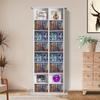 Media Storage Cabinet 8 Layers Adjustable DVD Shelves Holds 464 CDs White