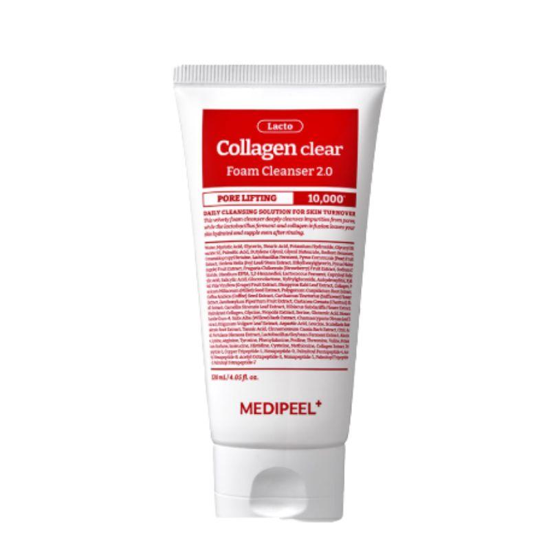 MEDI-PEEL Red Lacto Collagen Clear Foam Cleanser 2.0 Pore Purifying & Firming Facial Cleanser 120ml