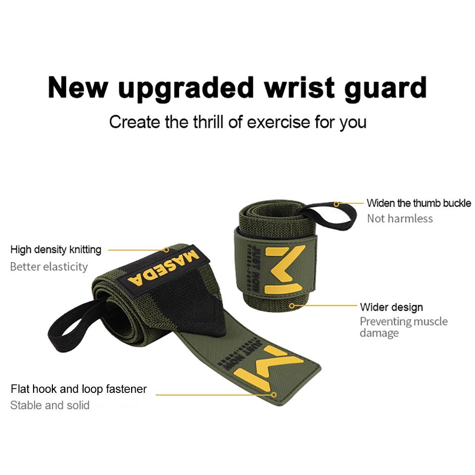 Gobygo 1Pair Wrap Around Wrist Wraps Joint Strain Pain Fitness Wrists Tendon Sheaths Sleeves Exercise Bench Press Weightlifting