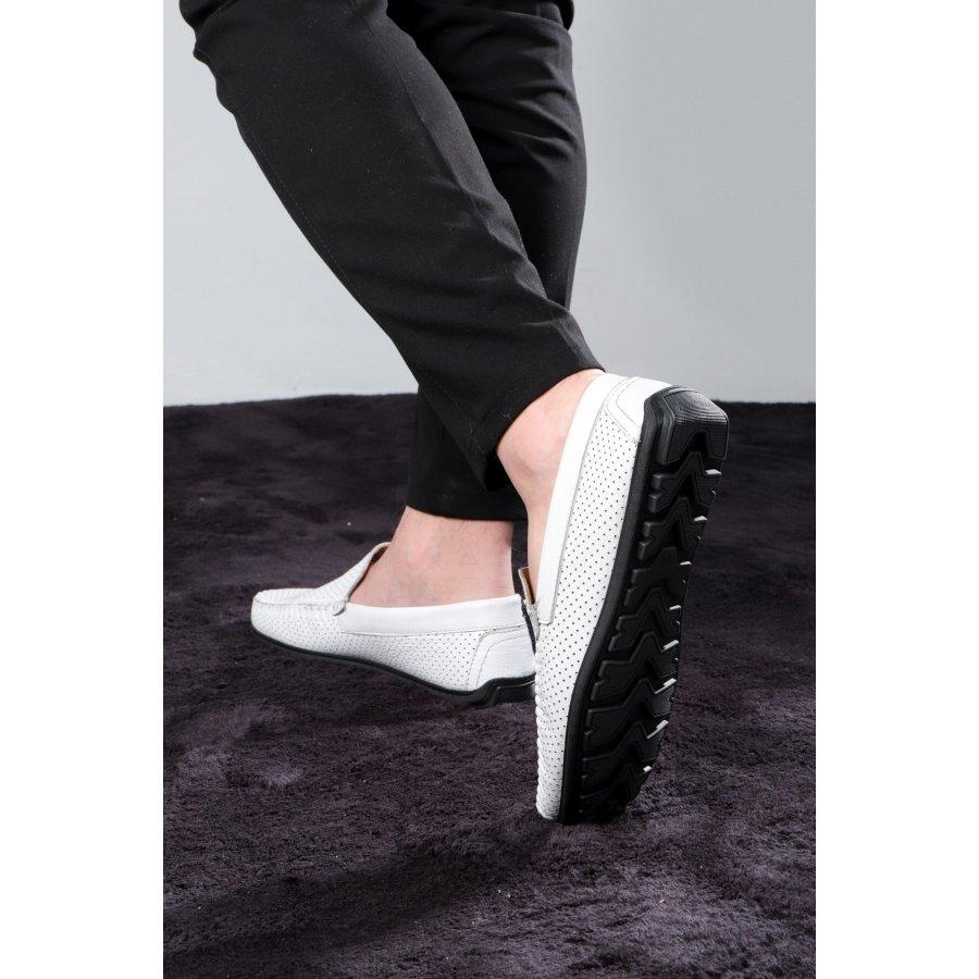 Мужская повседневная обувь из натуральной кожи на анатомической подошве, мокасины