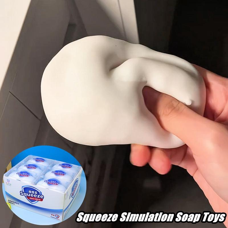 Slow Rising Squishy Stress Relief Soap Balls Dessert Bread Butter Squishies Slow Rebound Squeeze Toy Gift For Adhd Party Favors