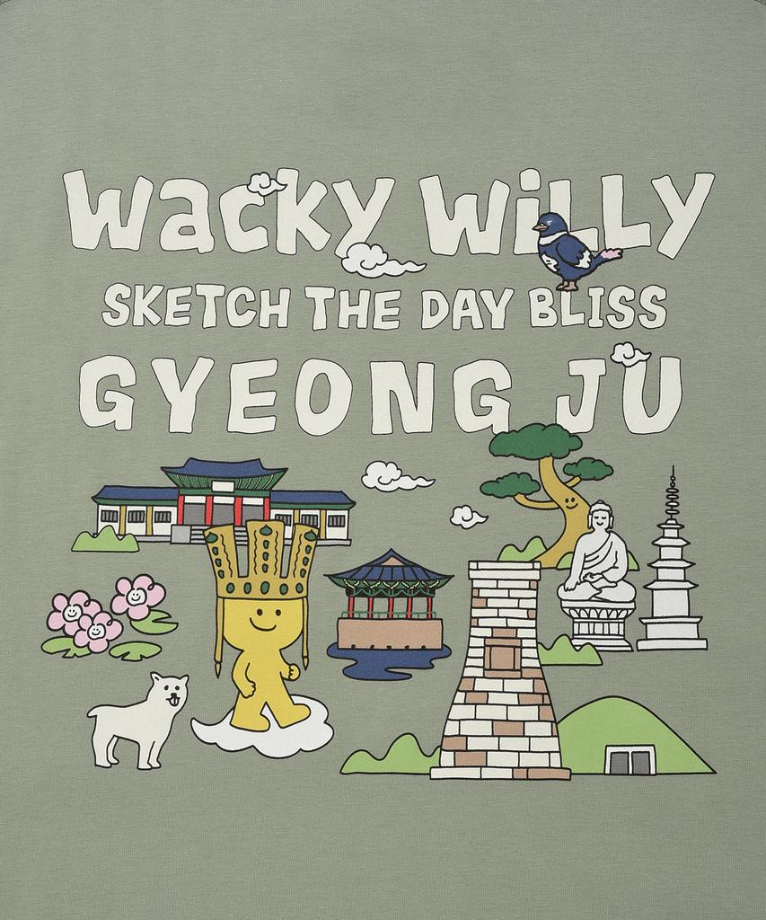 WACKY WILLY Футболка для гонок серии Kiki Travel Зеленая