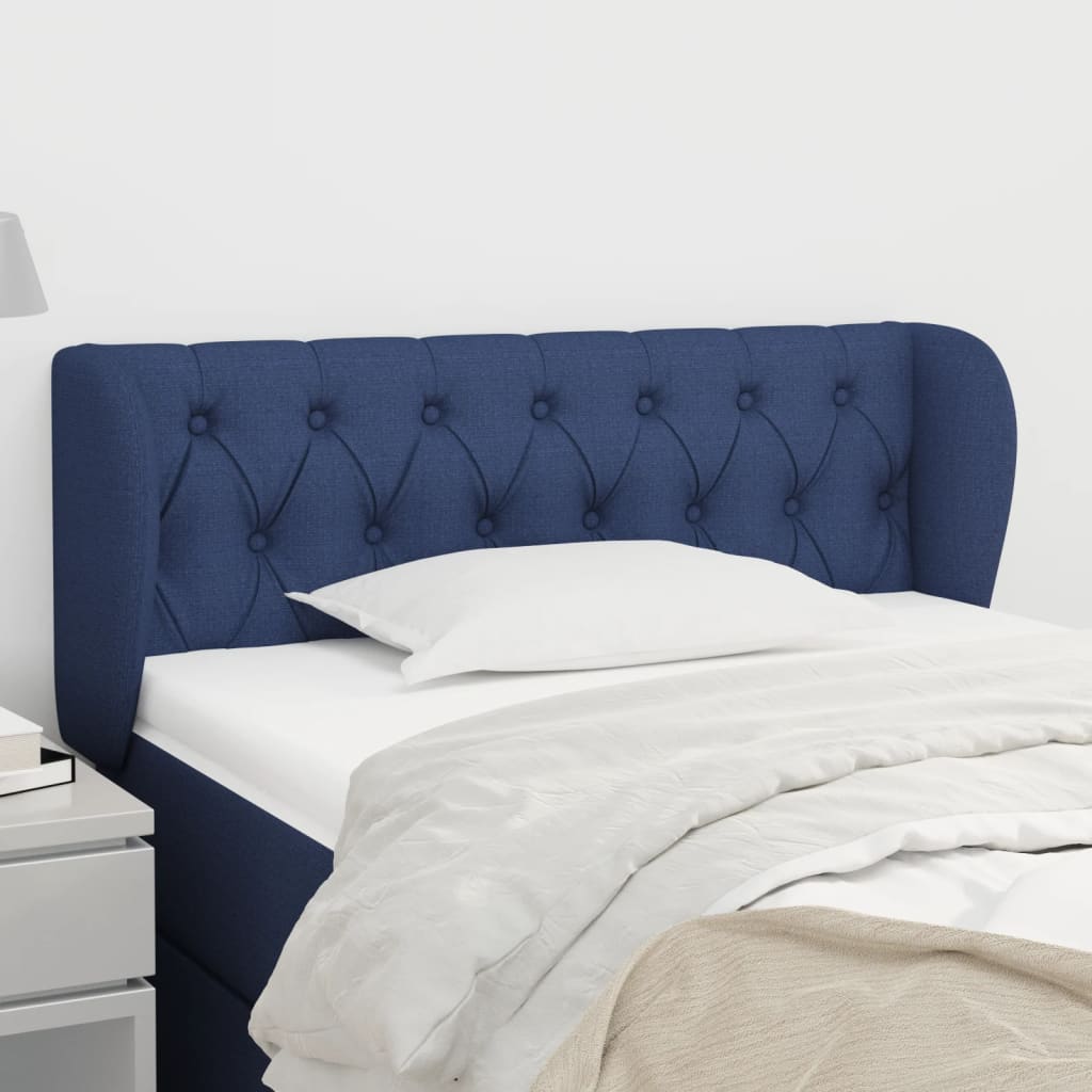 Headboard with Ears Blue 103 x 23 x 78 88 cm Fabric