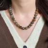 Smudging Round Beads Necklace Acrylic Collarbone Chain New Choker Necklace  Gifts