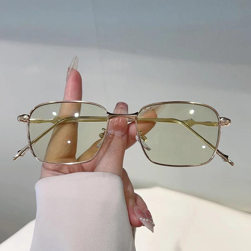 Винтажные квадратные солнцезащитные очки Мужские Ретро градиентные оттенки Женские Новые Модные Дизайнерские Роскошные брендовые Уличный декор Солнцезащитные очки