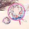 Polyester Portable Cooling Fan Summer Round Handheld Fan New Foldable Hand Fan  Outdoor Activities