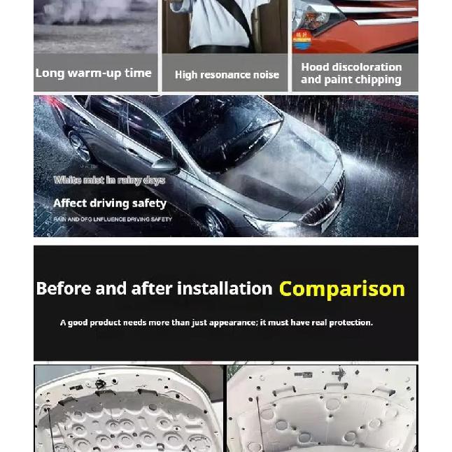 For BMW 3 Series G20 2020~2025 2024 Car Engine Hood Sound Pads Heat Insulation Cotton Covers Fireproof Carpets Auto Accessoriess Heat Shields 2