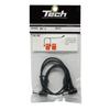 TECH DC Cable Power Distribution Cable Power Supply Cord Black 2-prong DC-2