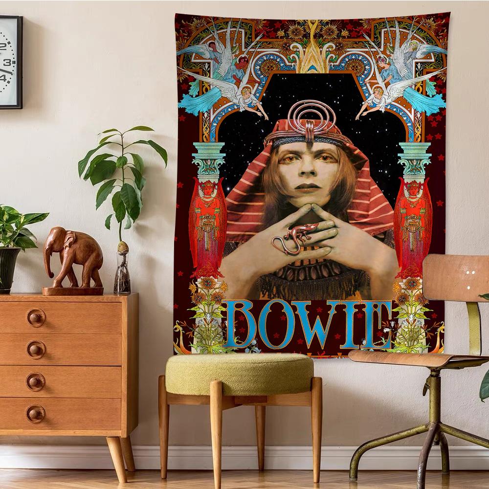 British Rock Singer David BBowie Tapestry Anime Tapestry Hanging Tarot Hippie Wall Rugs Dorm Wall Hanging Sheets