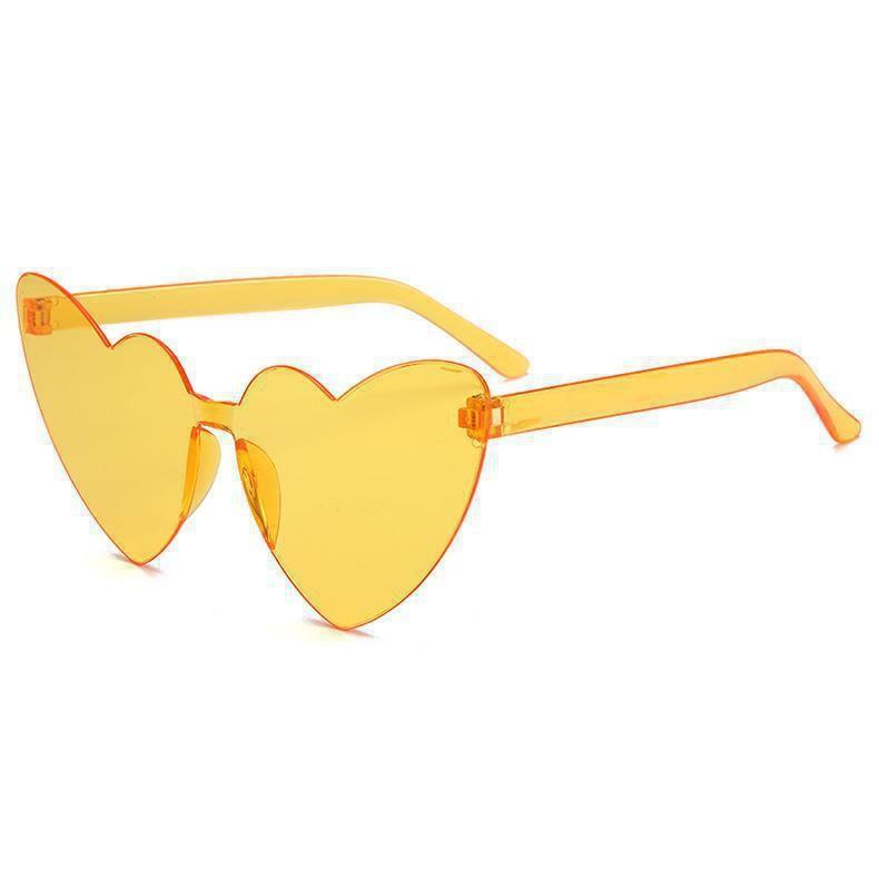 Y2K Heart Women Sunglasses Transparent Frame UV Protection Cute Shades for Toddlers Perfect for Outdoor Play&Daily Fashion KJ056
