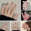 Salon Quality Press-on Nails 10Pcs Cats Eyes Press on Kit, Glossy Almond Stick-on Fake Nails, Durable Long Glue False for Women Girls