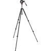 Manfrotto MVK500190XV Video Tripod Head MVH500AH Video Head 190mm Aluminum Tripod with 3 for and Studio Use Kit, + Leveling, Sections, Photography,