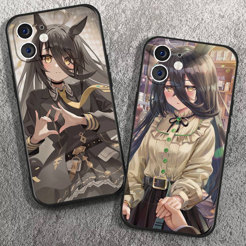 Чехол для телефона Manhattan Cafe Uma M-musume Аниме Для IPhone 17 Air 16 15 14 13 Pro Max 11 12 Черный Силиконовый Чехол