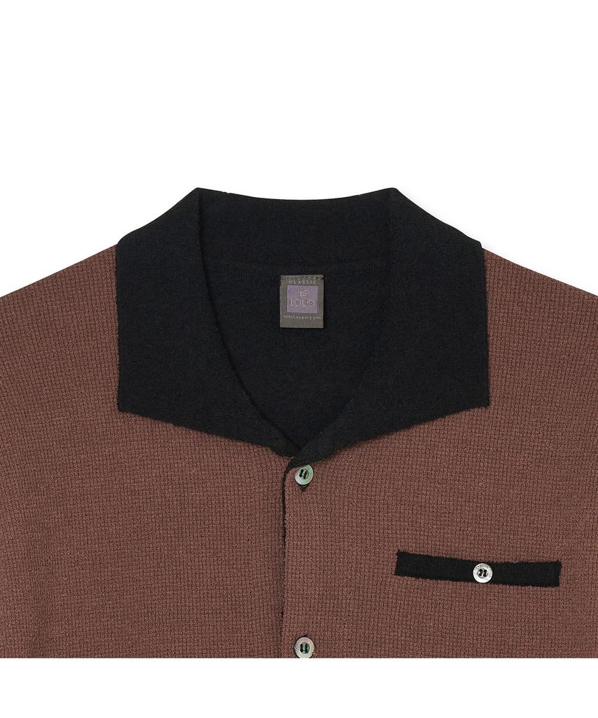 IOLO Two-Tone Retro Shirt_Brown