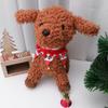 Bell Scarf For Pet Christmas Triangle Neck Scarf Jingling Bell Puppy Cat Neckerchief Holiday Party Accessory Fawn Xs