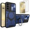 Protective Case - BOOLING - for Samsung Galaxy S24 - Shockproof - Camera Protection - 2 Tempered Glasses