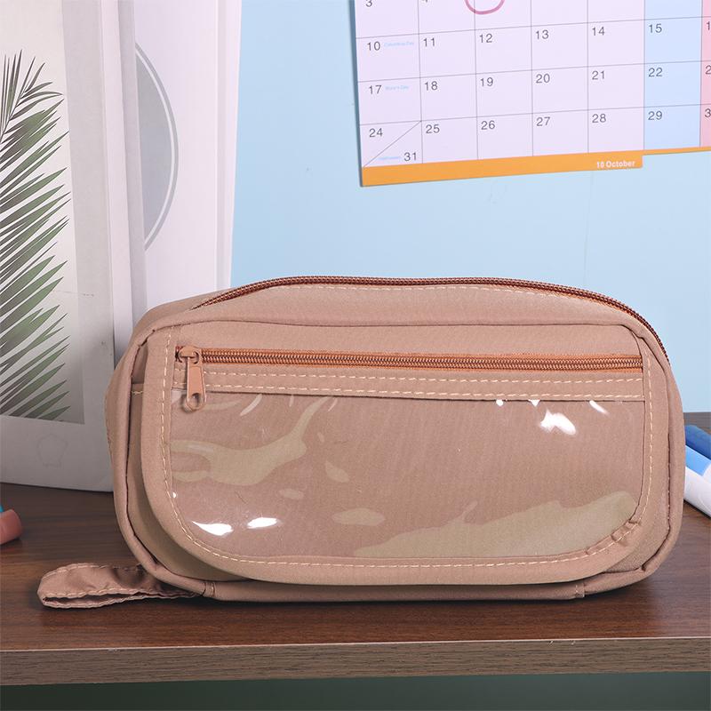 Многослойная портативная большая вместительная сумка для карандашей прозрачная эстетичная сумка для карандашей на молнии канцелярские принадлежности для школьников подарки