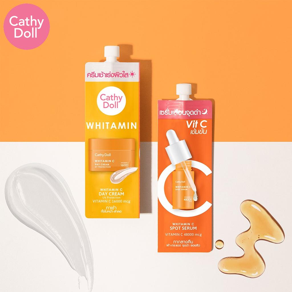 Karmart CATHY DOLL WHITAMIN C DAY CREAM & WHITAMIN C Spot SERUM 6 мл+6 мл - Тайский уход за кожей