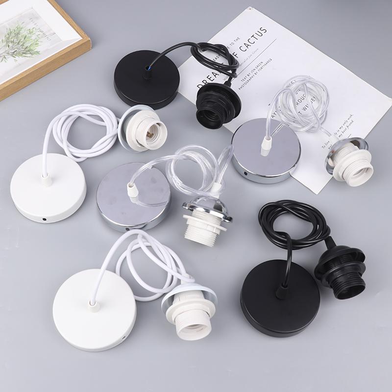 Retro E27 Hanging Lamp Holder With 1M/1.5M Hanging Wire Ceiling Lamp Holder Socket Lamp Base For Hanging Pendant Lights