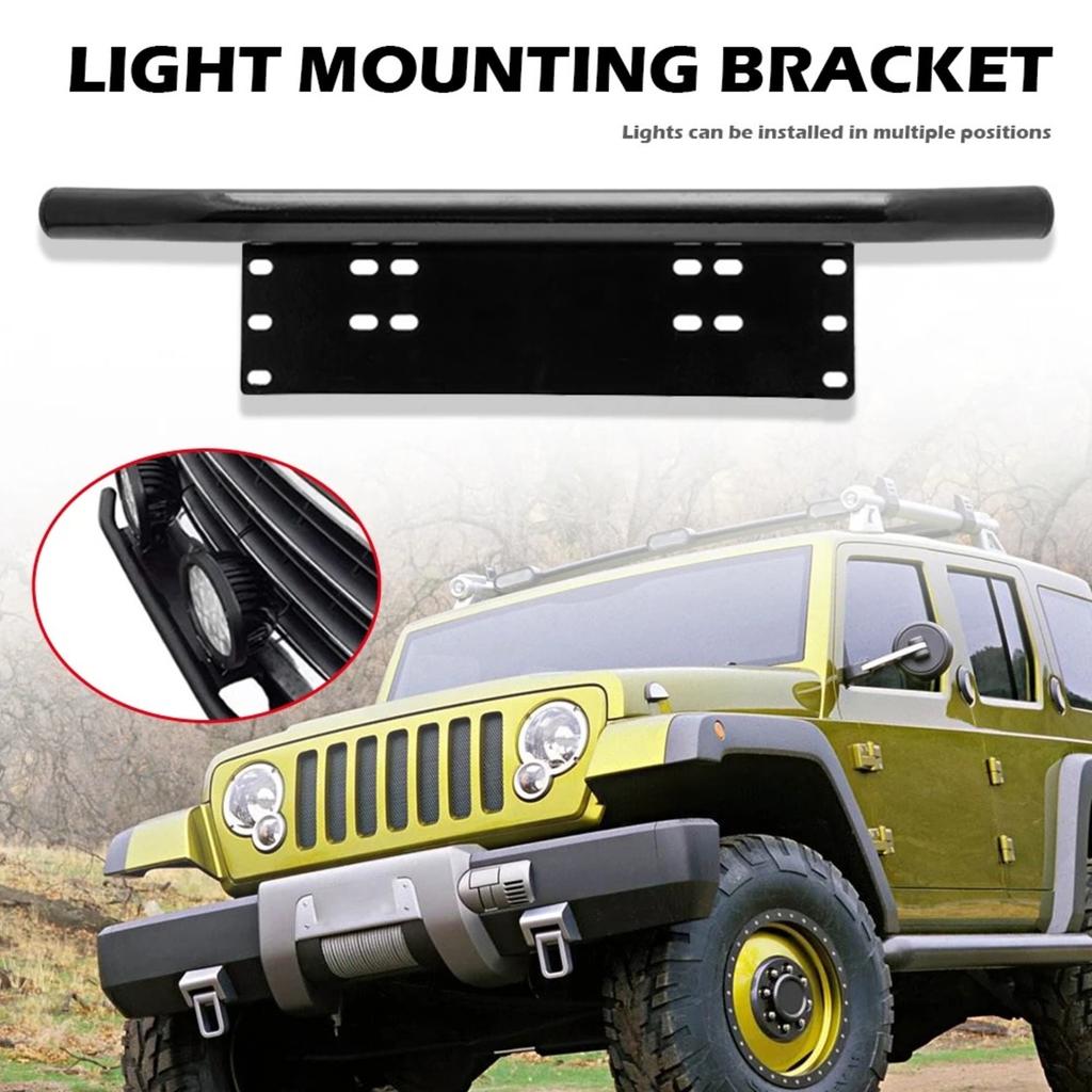 Universal License Plate Frame Off Road Accessories Bumper License Plates Holder Car Light Bar Mount Aluminum Holder SUV Brackets
