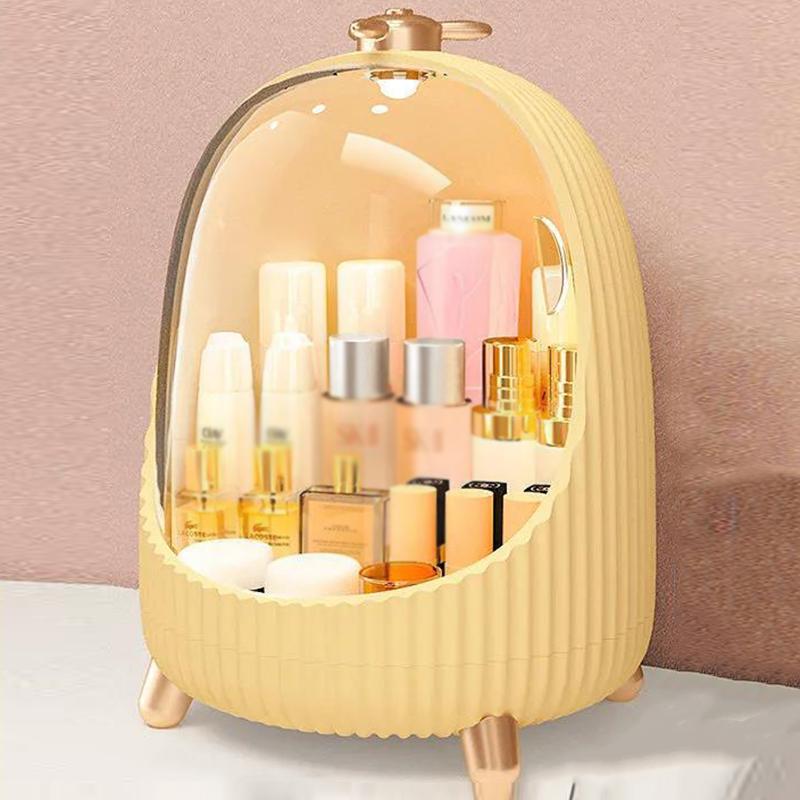 Модный женский настольный пылезащитный туалетный столик, косметический ящик для хранения капсул, ящик