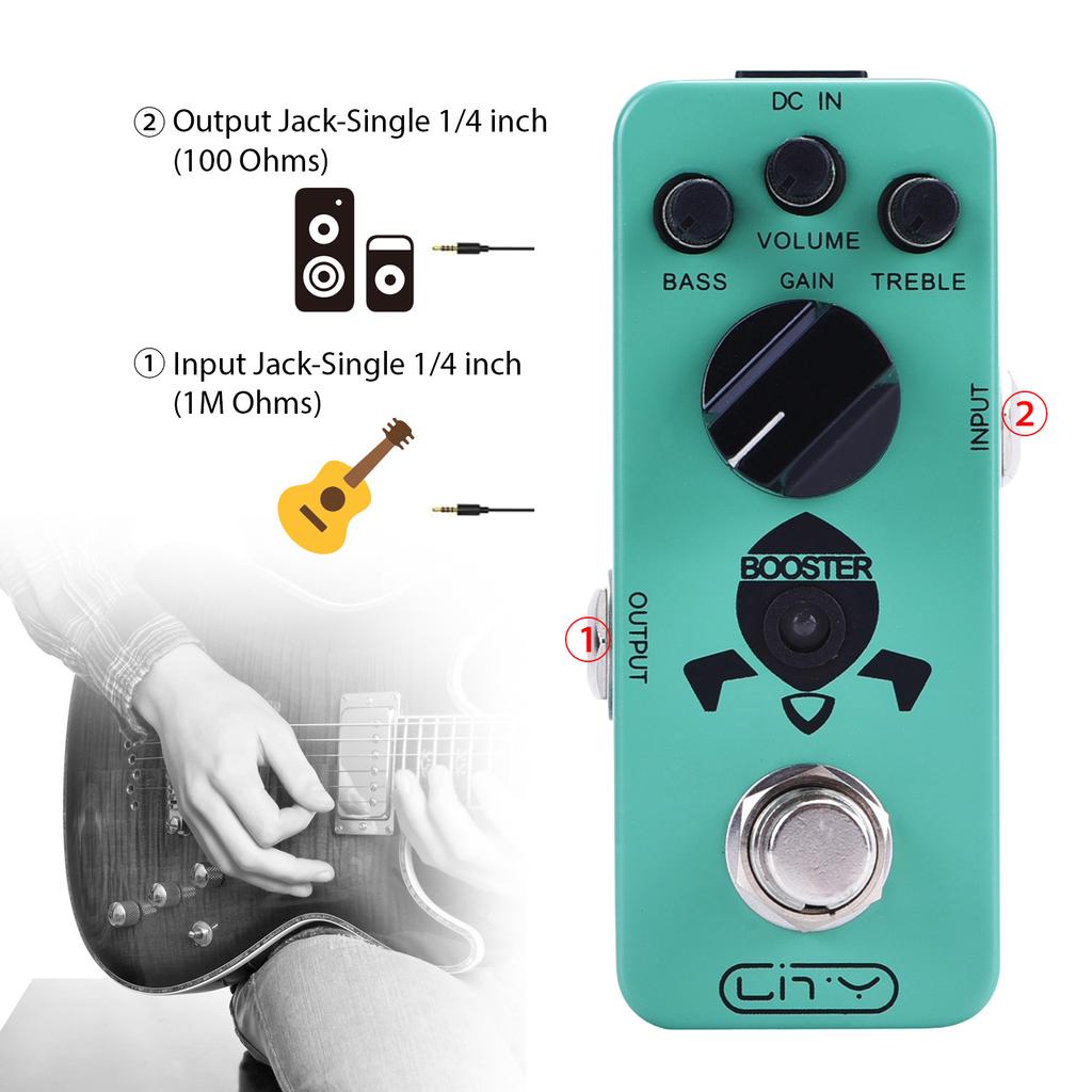Lity Booster педаль для гитары Mini Booster педаль эффектов Pure Clean Mini Boost для электрогитары