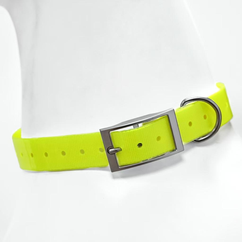 2.5cm Wide Heavy Duty TPU Dog Collar Waterproof Hunting Adjustable Pet Collar 8 Colors For Large Medium Dogs Outdoor Training