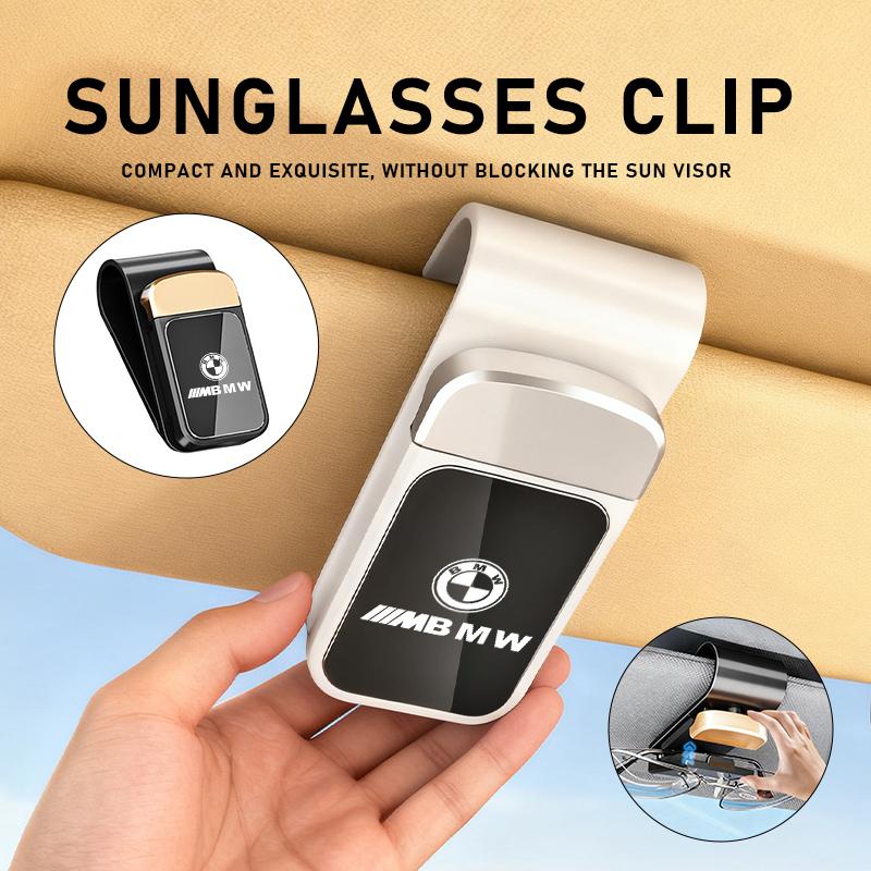 HBSW4 Car Sun Visor Sunglasses Holder Storage Glasses Card Clip For BMW 1 3 5 7 Series M F01 F20 F10 F13 E52 E53 E60 E93