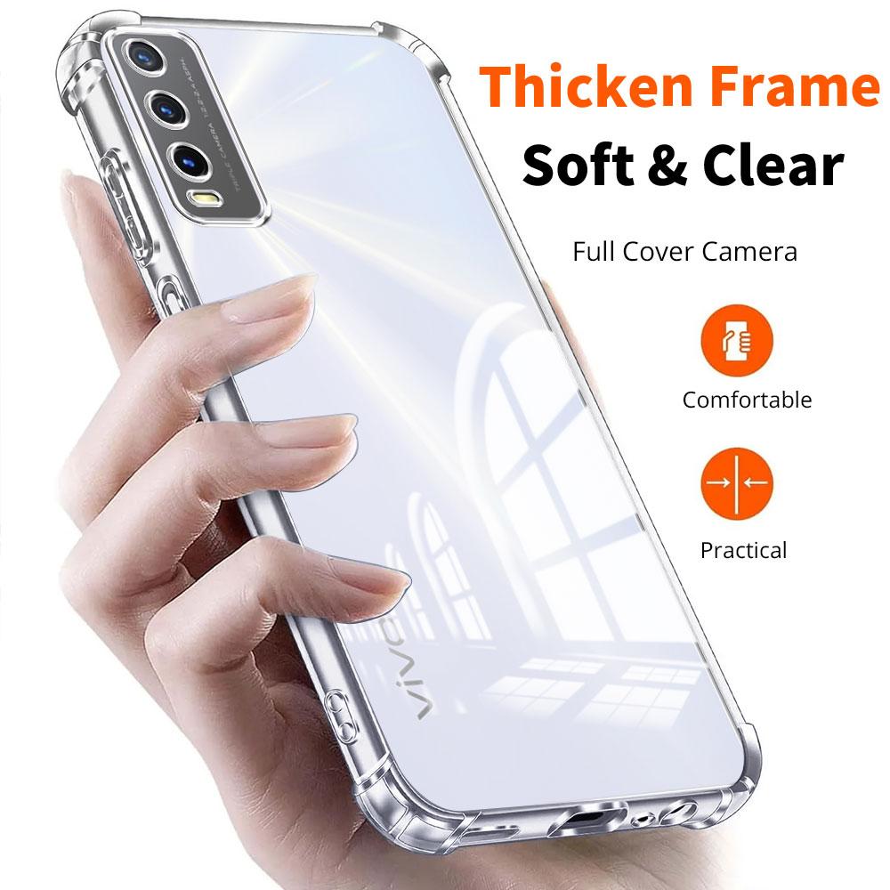 Phone Case For Vivo Y20 Y20S G Case Clear Soft Silicone Airbag Shockproof Bumper For Vivo Y20A Y20G Y20T Y20i Back Cover Fundas