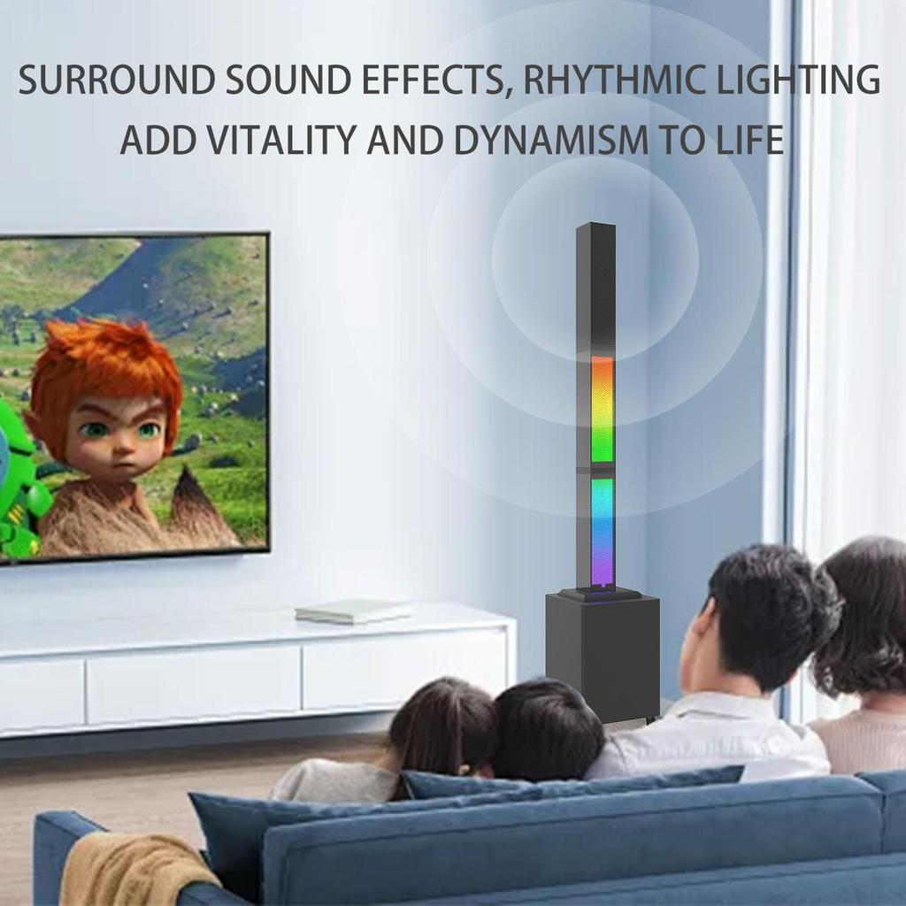 Bluetooth Soundbar Проводной стерео домашний кинотеатр с объемным звучанием, телевизионная система с дистанционным управлением, RGB-световое шоу, динамический стереодинамик с мощным звуком