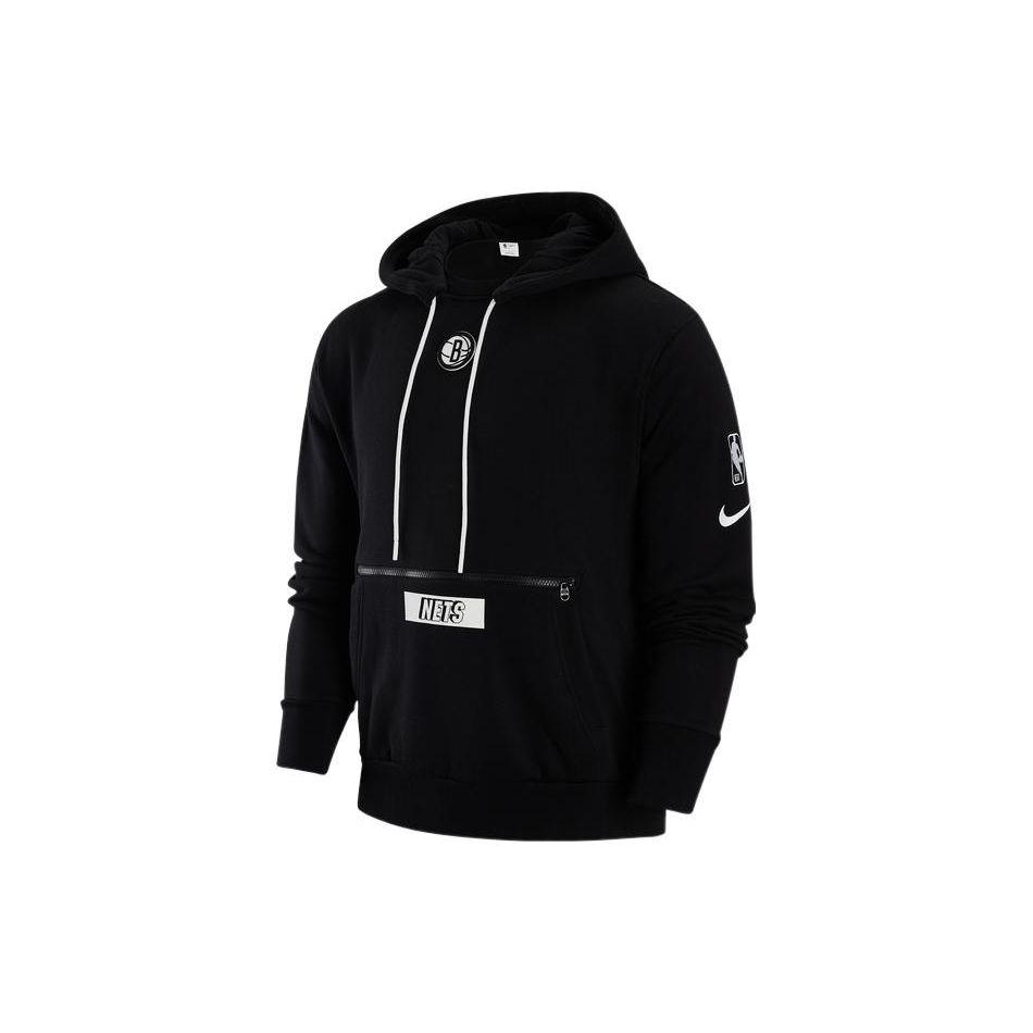 Nike Толстовка с капюшоном на флисовой подкладке с логотипом, кулиской и длинными рукавами. Мужские топы черного цвета DR2298-010