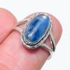 Натуральный голубой кианит, драгоценный камень, ручная работа, украшение из серебра 925 пробы, кольцо, размер 6 b4w61