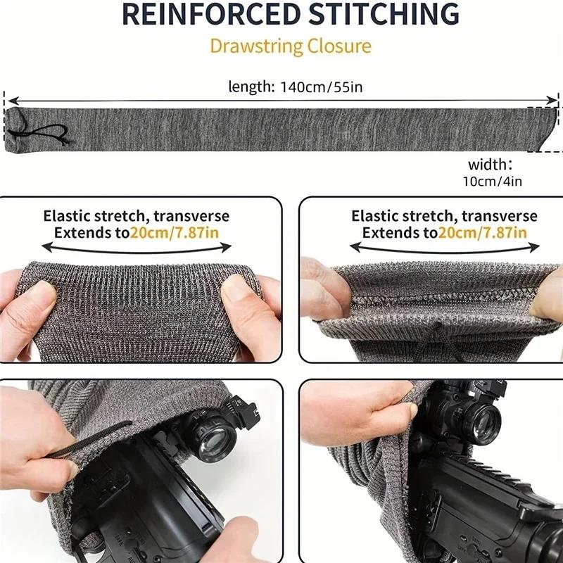 Силиконизированный чехол для оружия - Полиэстеровый защитный чехол для винтовки, удилища для рыбалки, тактический охотничий рукав, прочный