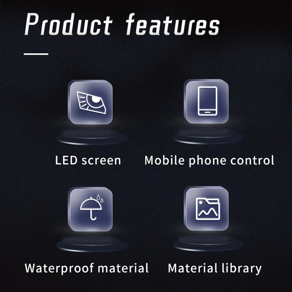 LED Knight Pack Мотоциклетная светящаяся сумка через плечо на одно плечо из твердого материала