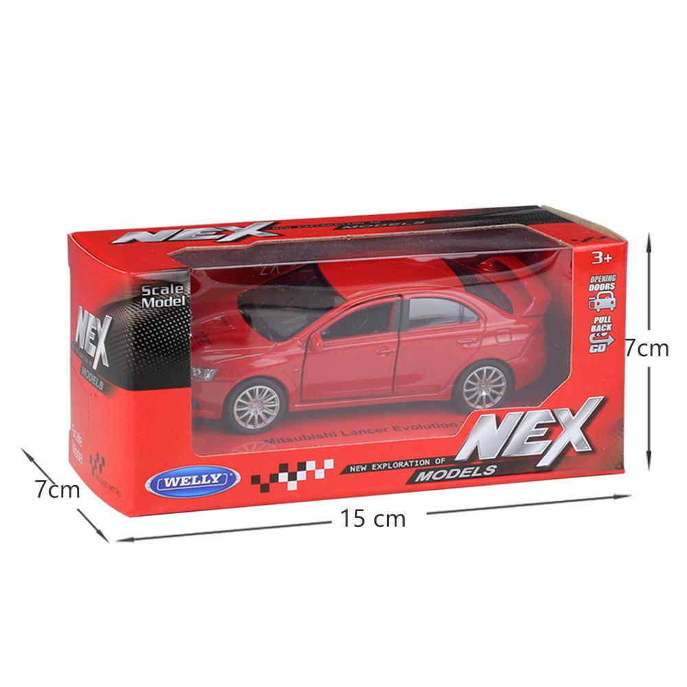 1/36 Scale Welly Mitsubishi Lancer Evolution X Alloy Car Model Diecasts Metal Toy Vehicles Car Model High Simulation Collection Childrens Gifts